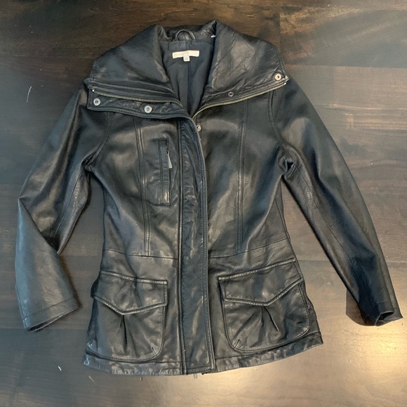 Vince Leather Jacket - Picture 1 of 8